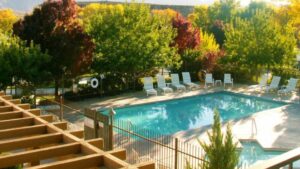 Zion River resort pool and utah resort amenities