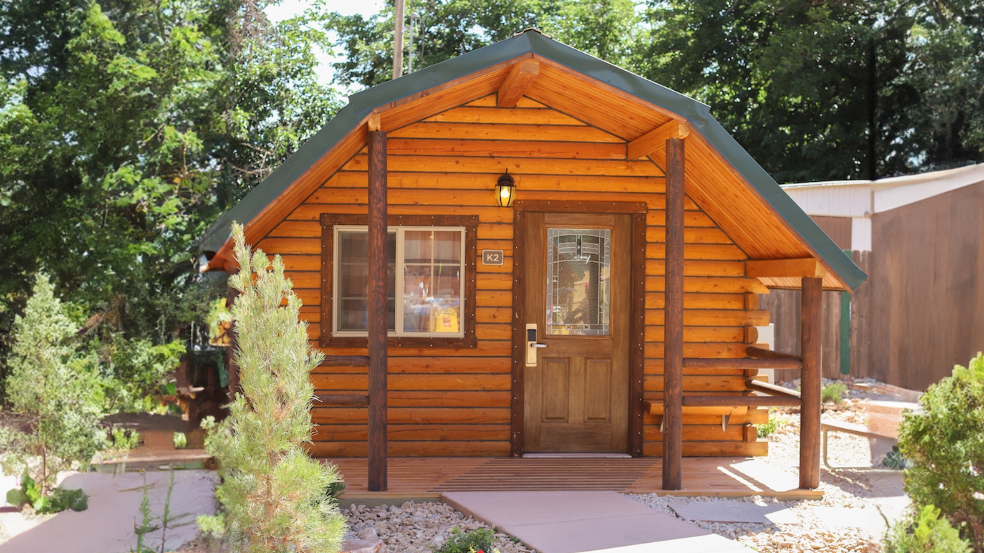 log cabin for family and guests